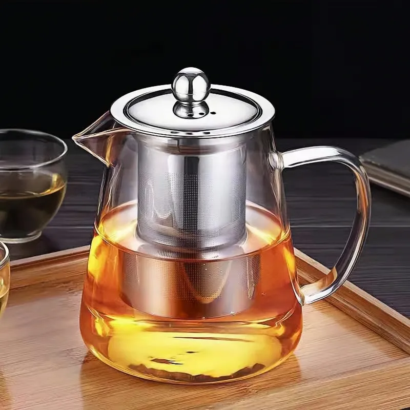 950ml Borosilicate Glass Teapot with Stainless Steel Filter